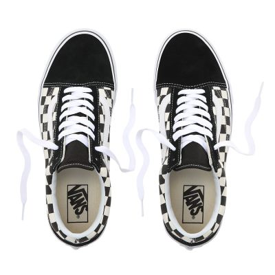 Vans Primary Check Old Skool - Erkek Spor Ayakkabı (Siyah Beyaz)